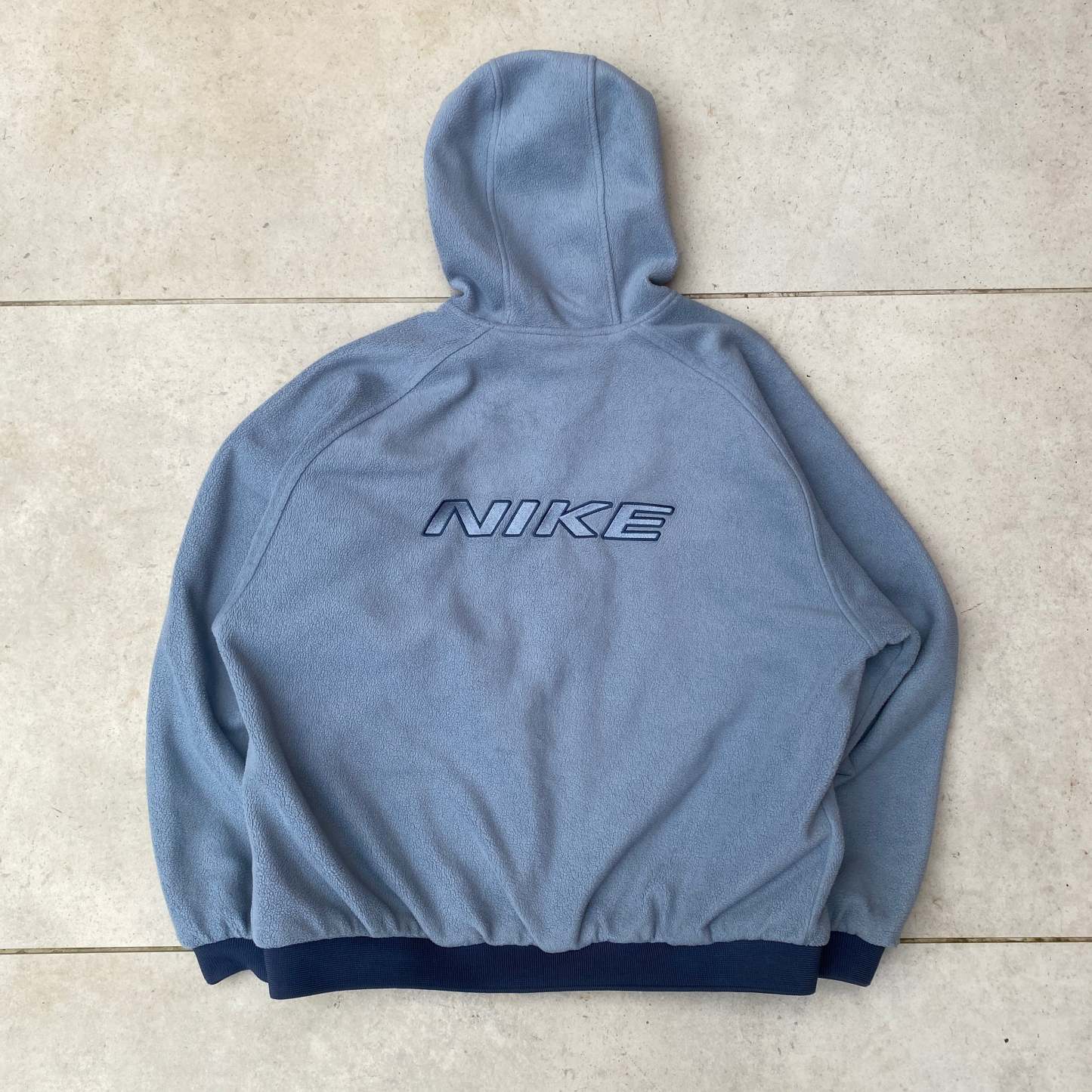 90s Reversible Fleece Coat Jacket Blue