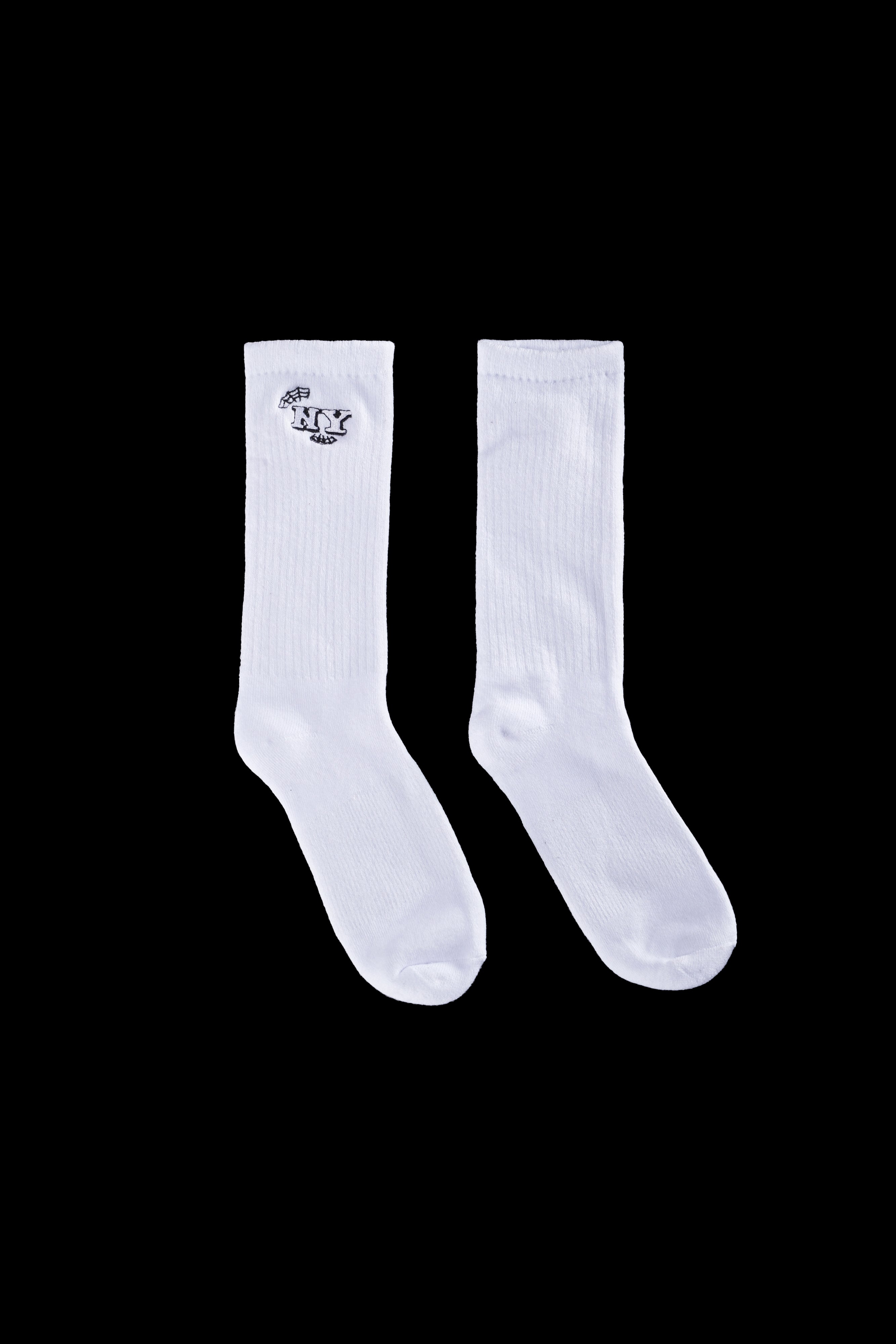 NY Tag Socks in White
