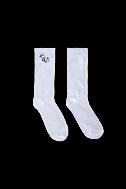 NY Tag Socks in White