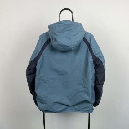 90s Reversible Fleece Coat Jacket Blue