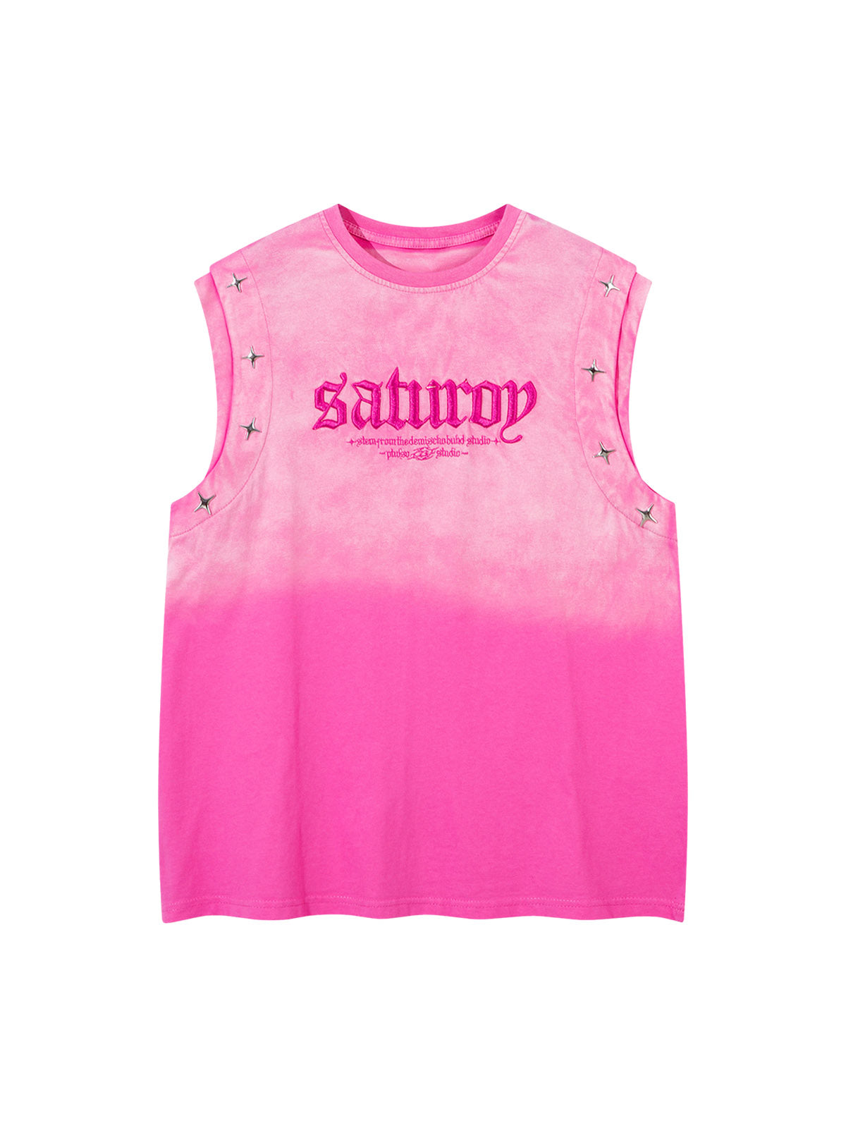 Gradient Embroidered Stars Tank Top