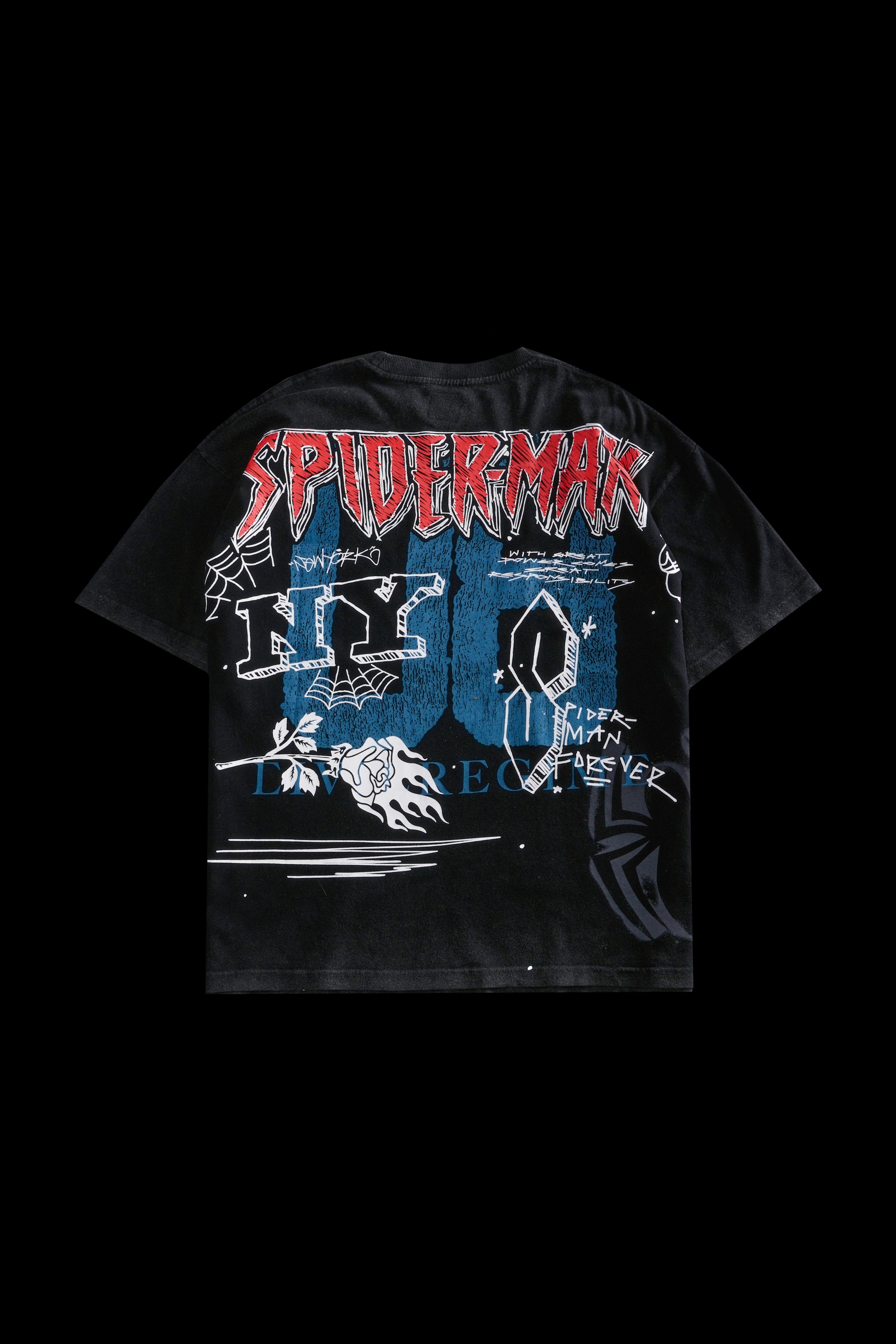 Team Spidey American Classic Oversized Tee in Vintage Black