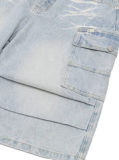 Short Sleeve Shirt & Shorts Denim Set