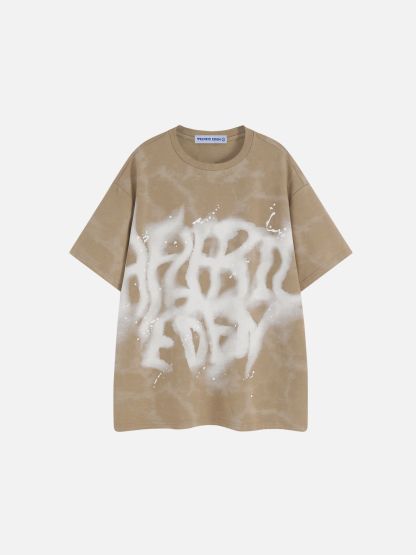  Eden Abstract Print Washed Tee