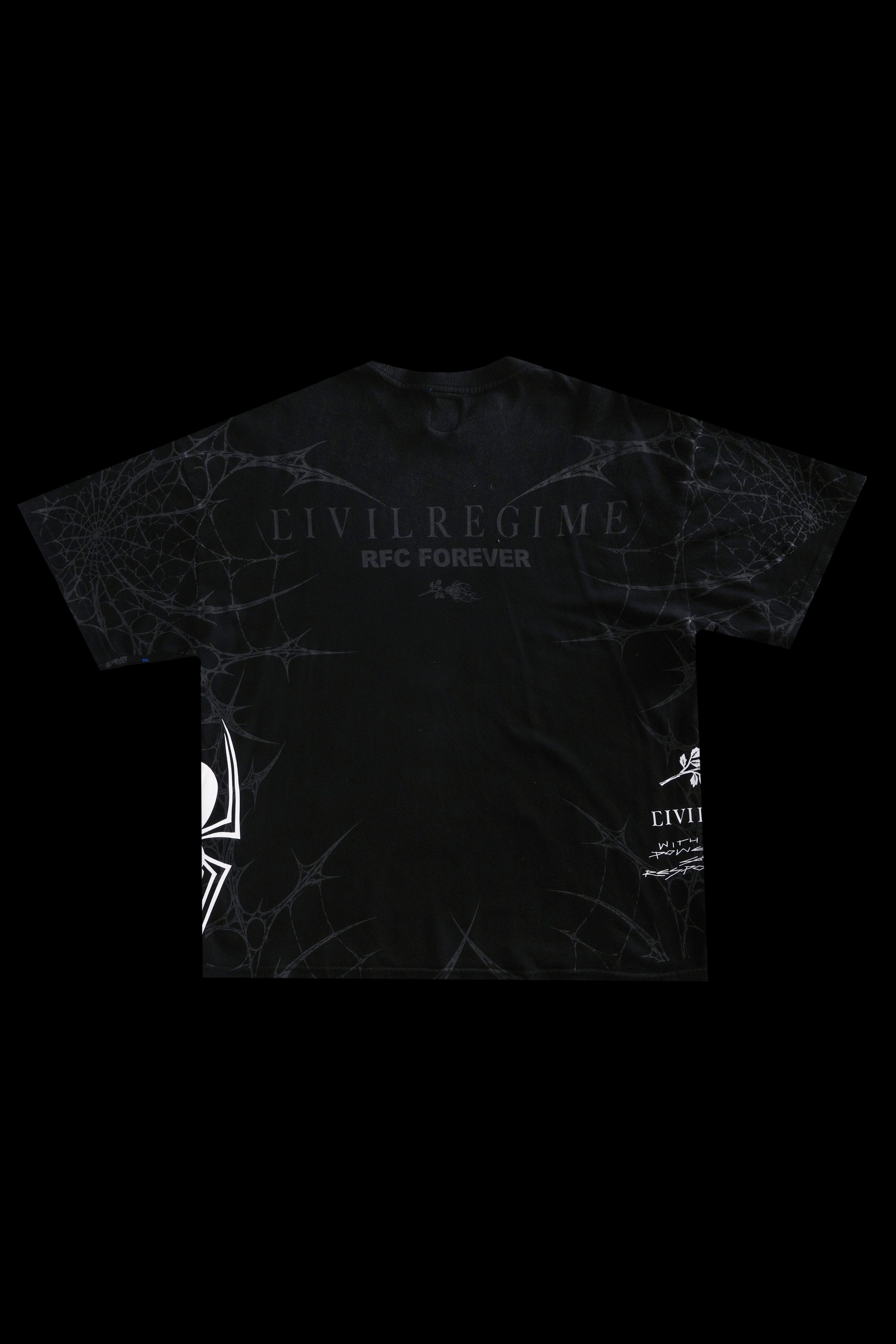 Night Mode American Classic Oversized Tee in Vintage Black