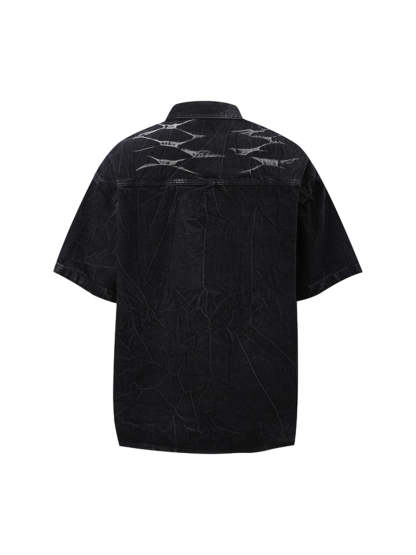 Short Sleeve Shirt & Shorts Denim Set