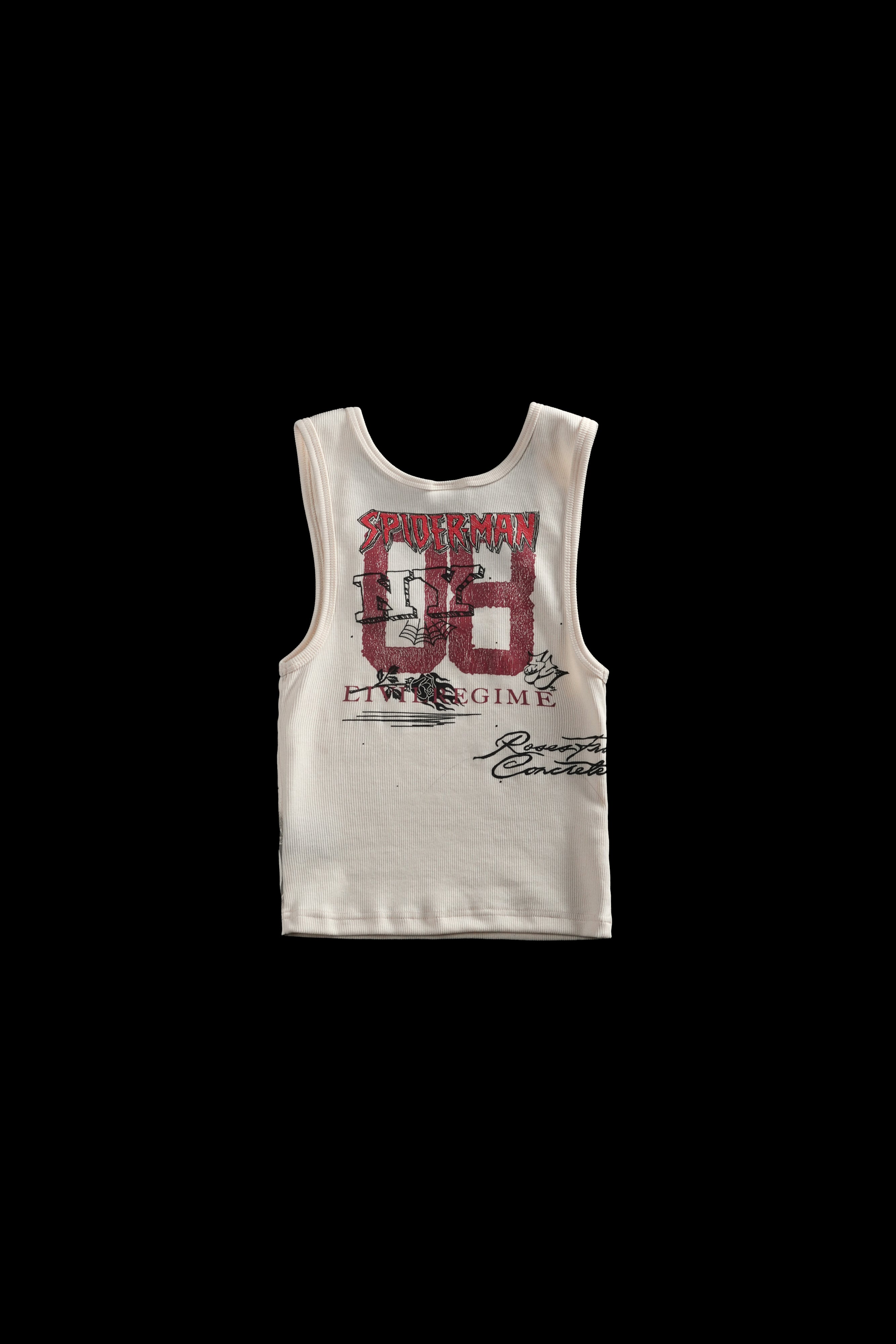 Web Academy Cropped Ribbed Tank in Butter
