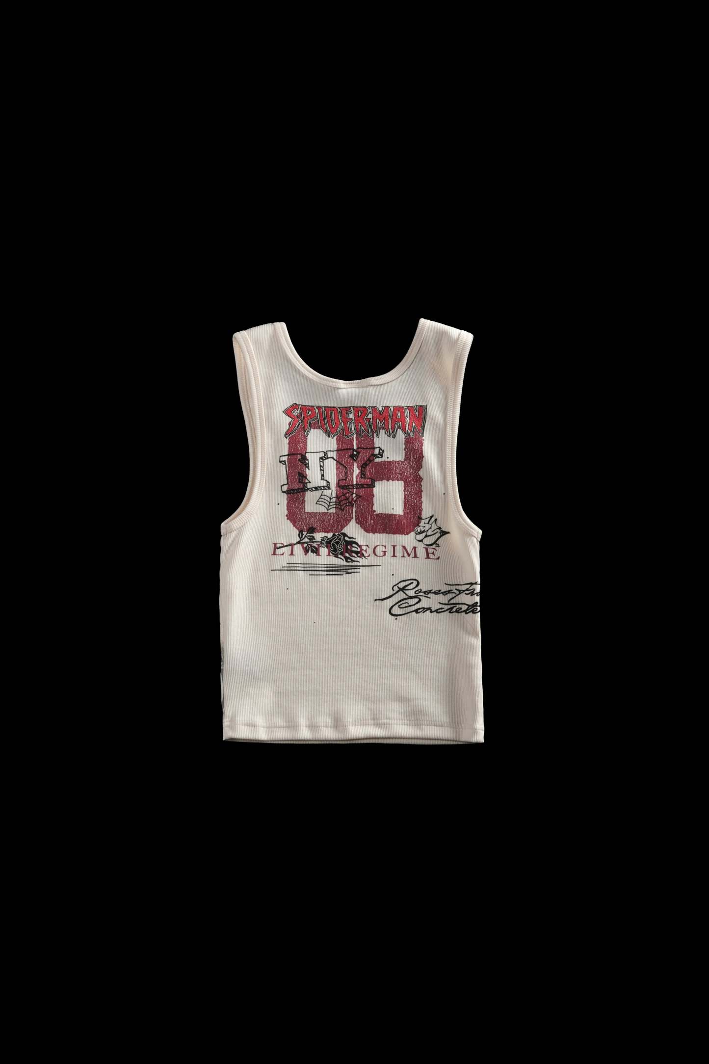 Web Academy Cropped Ribbed Tank in Butter