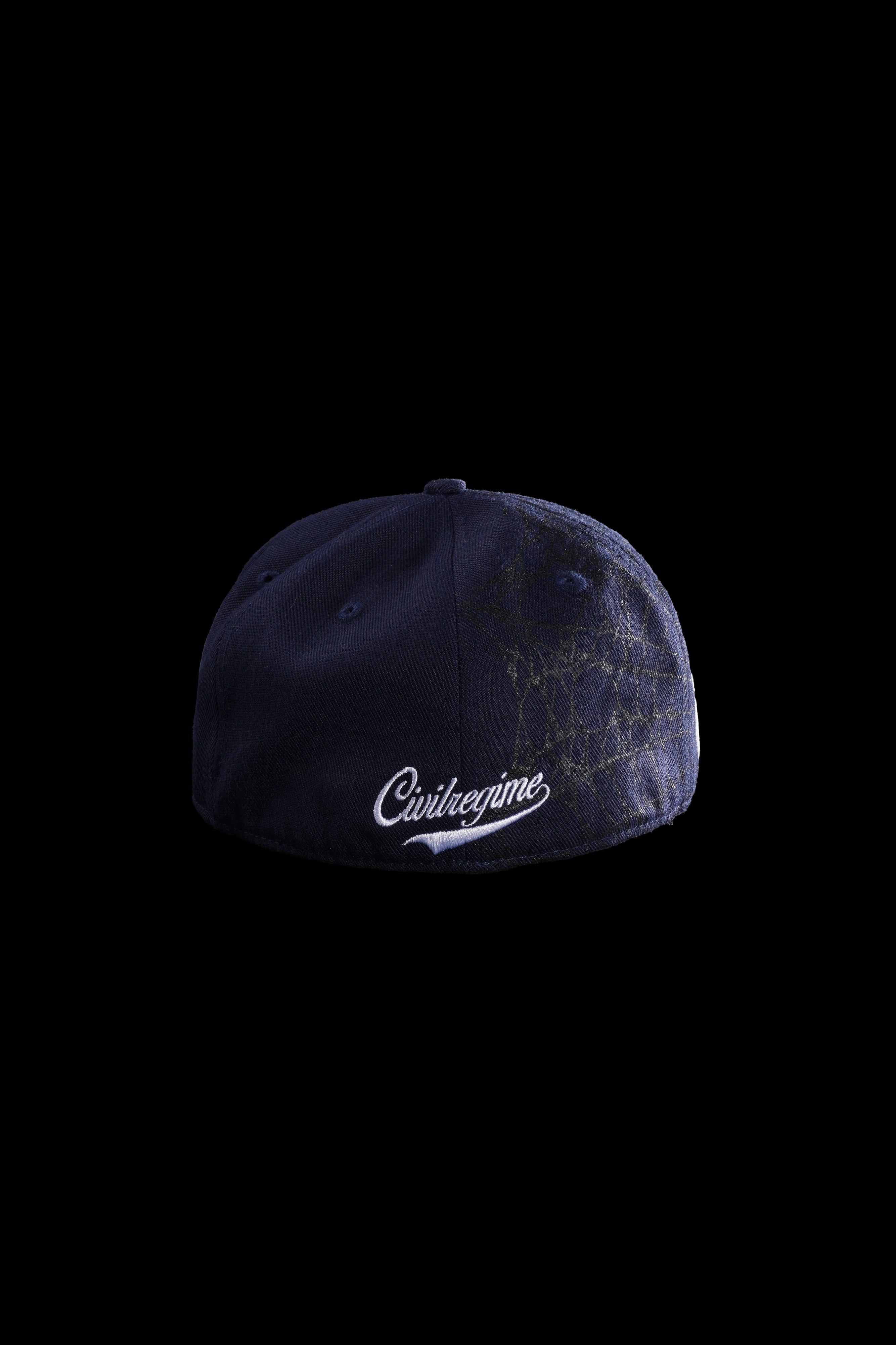 New York Webs Fitted Hat in Navy Blue
