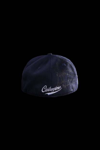New York Webs Fitted Hat in Navy Blue