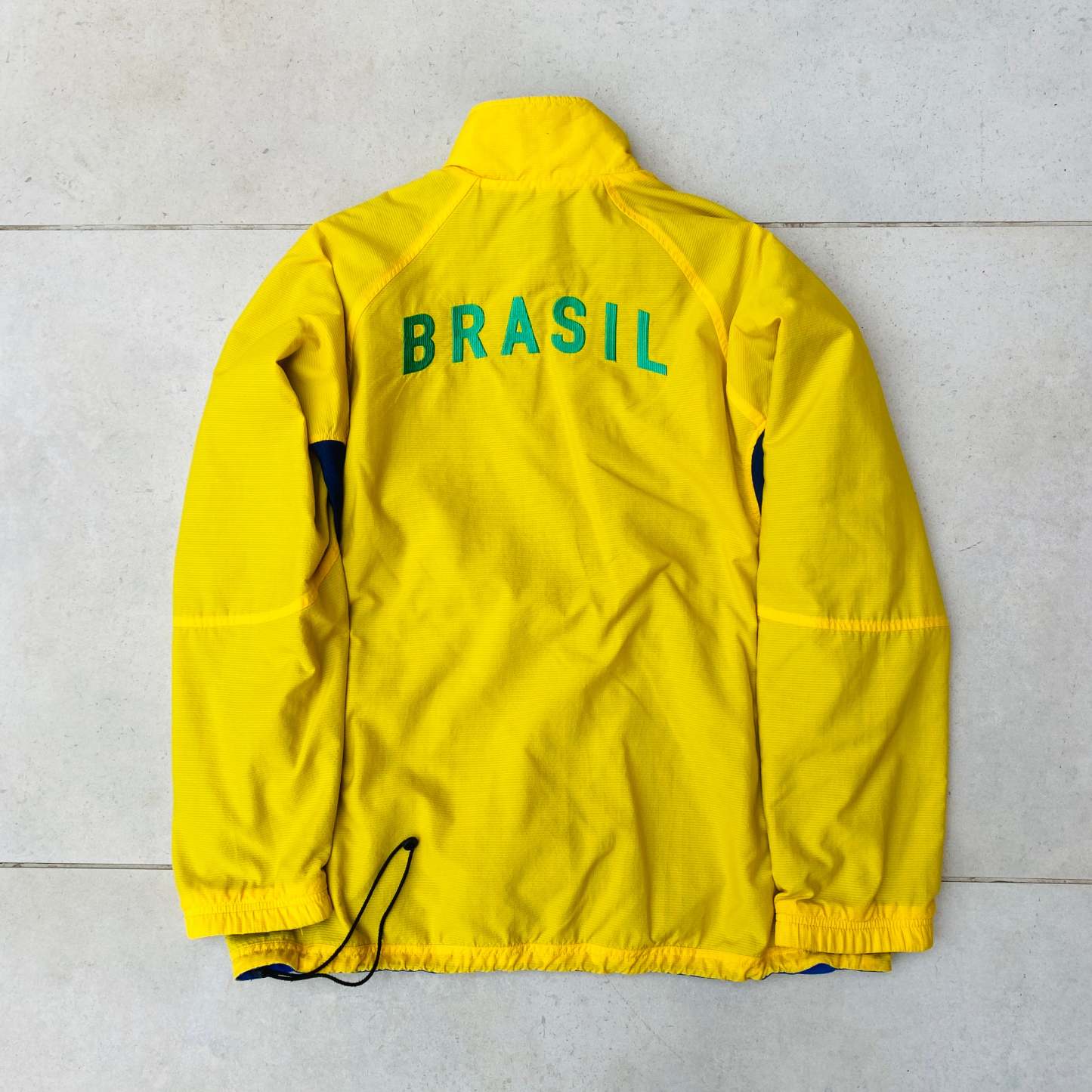 90s Brazil Reversible Windbreaker Jacket Yellow Blue