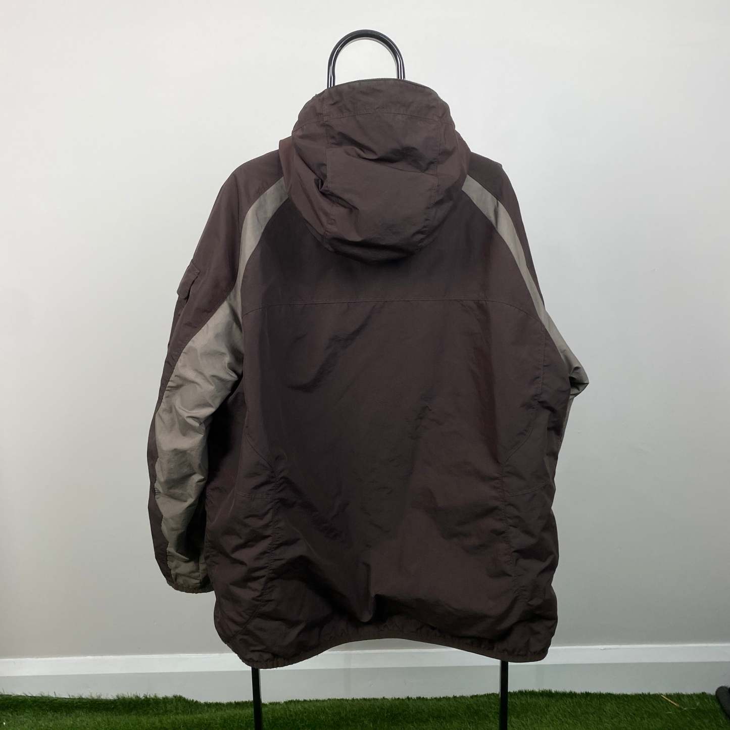 90s Reversible Fleece Coat Jacket Brown