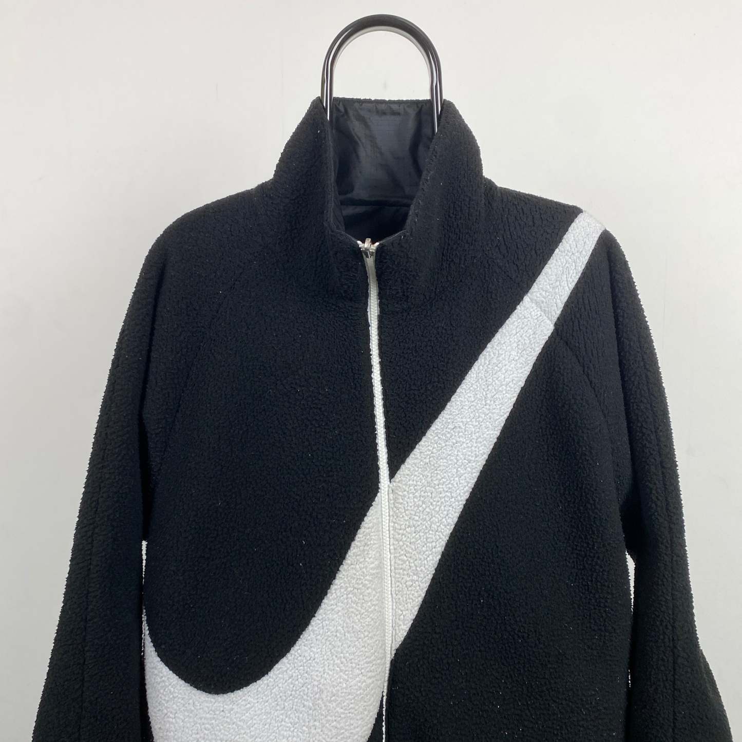 00s Reversible Fleece Coat Jacket Black