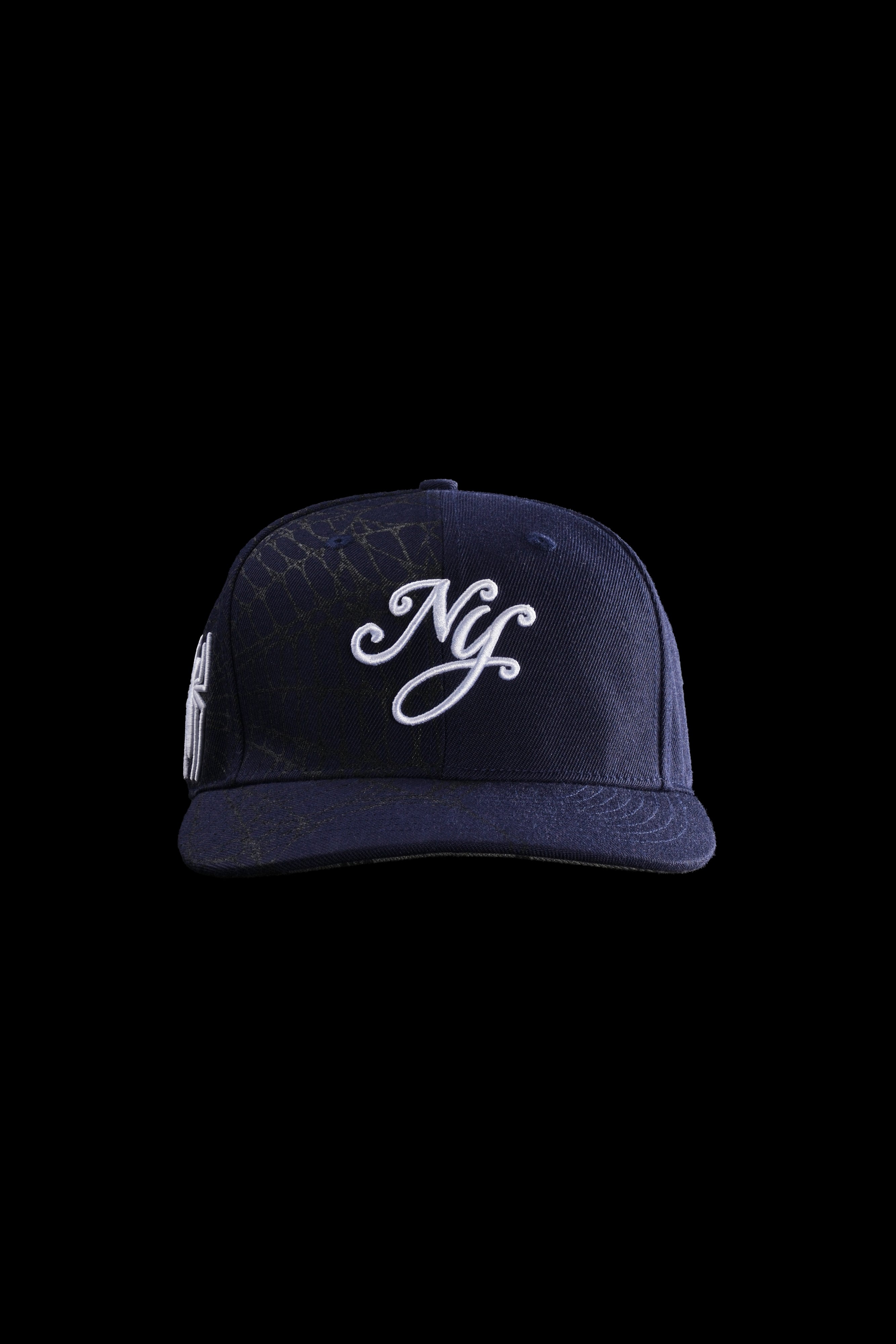 New York Webs Fitted Hat in Navy Blue