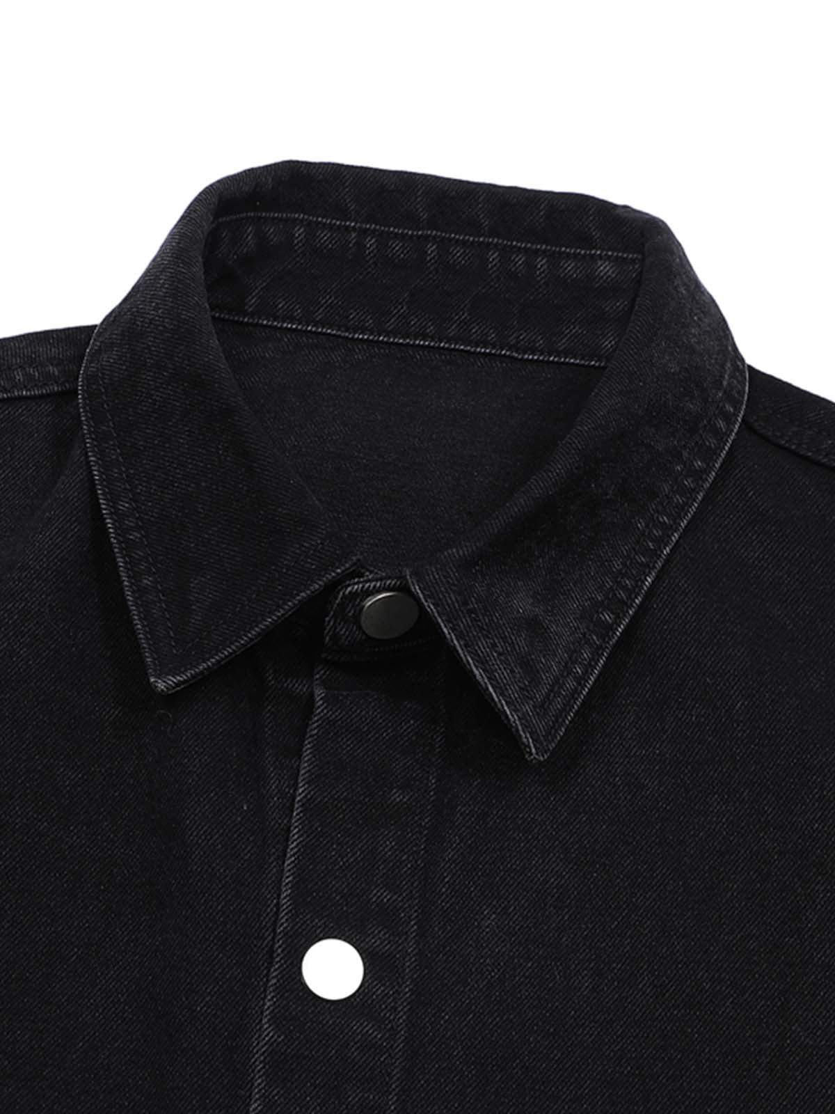 Ogulclon Patchwork Camouflage Ripped Shirt Jorts Denim Suit