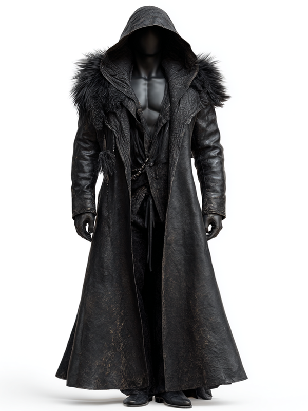 Men's Autumn/Winter Fashionable Fur Warm Leather Jacket 7303