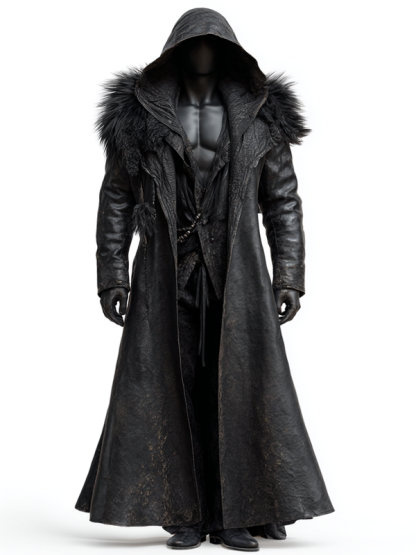 Men's Autumn/Winter Fashionable Fur Warm Leather Jacket 7303