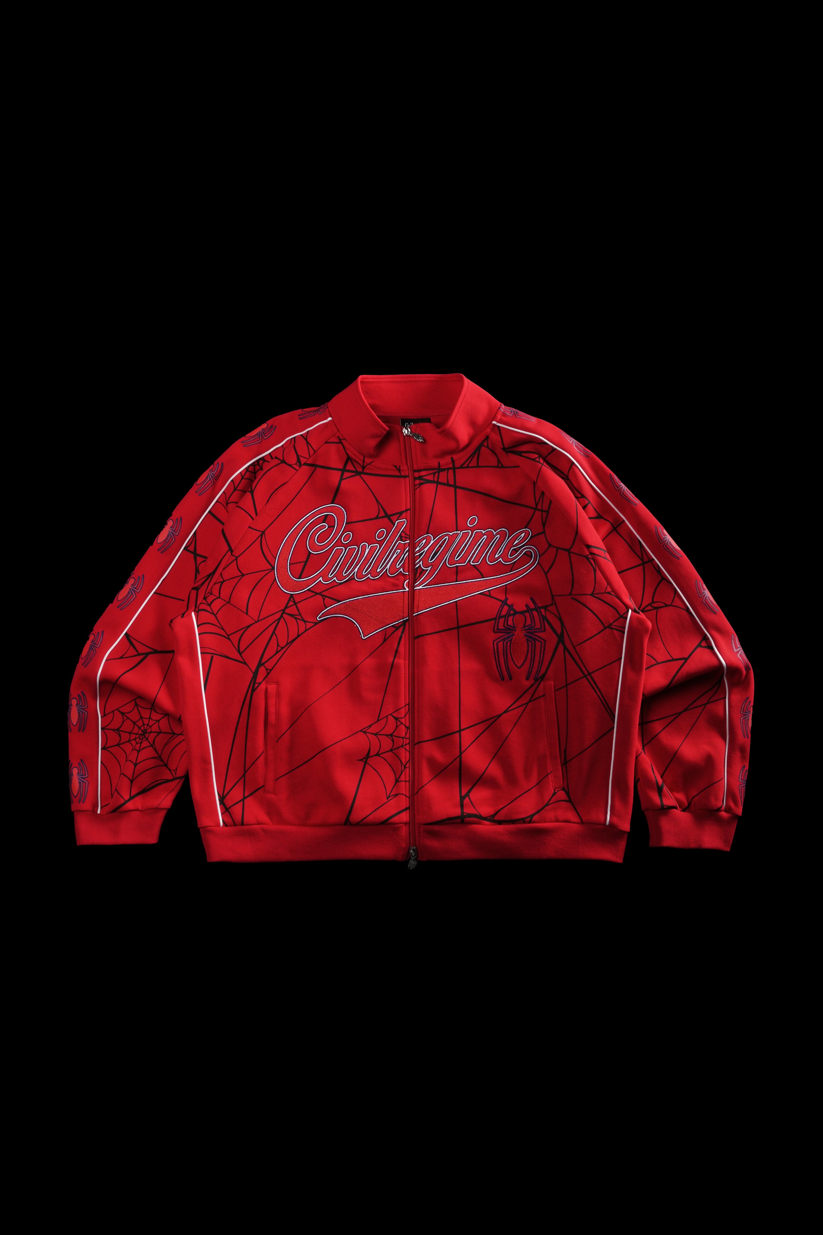 Spider Chaos Civil Track Jacket in E-Red