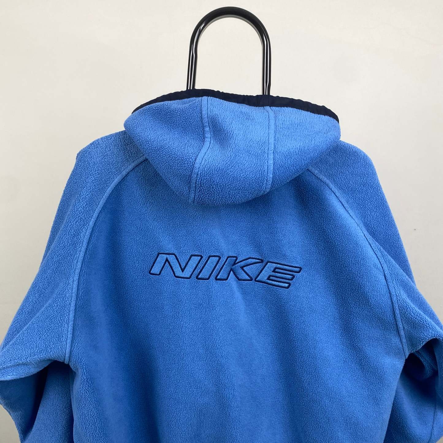 90s Reversible Fleece Coat Jacket Blue