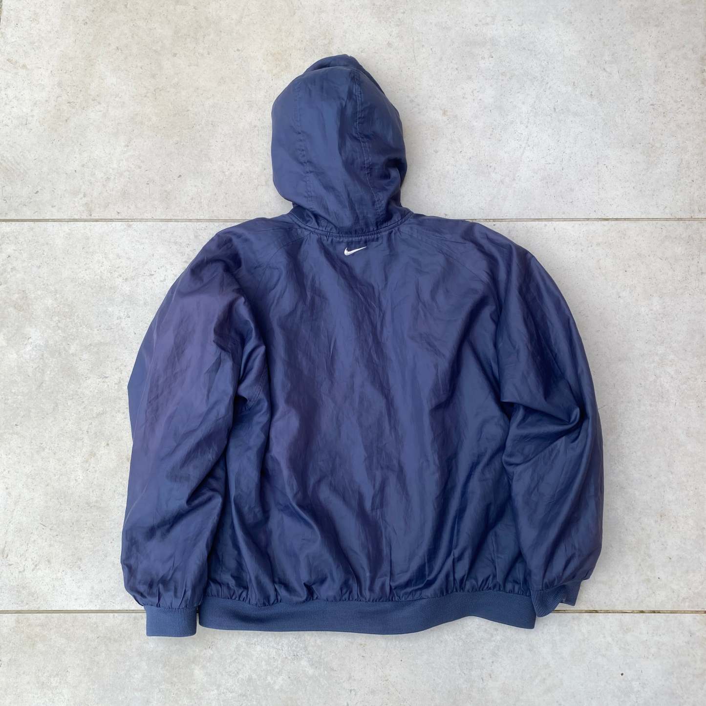 90s Reversible Fleece Coat Jacket Blue