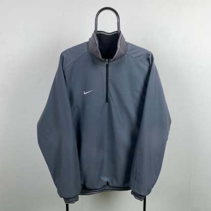 00s Reversible Fleece Coat Jacket Black