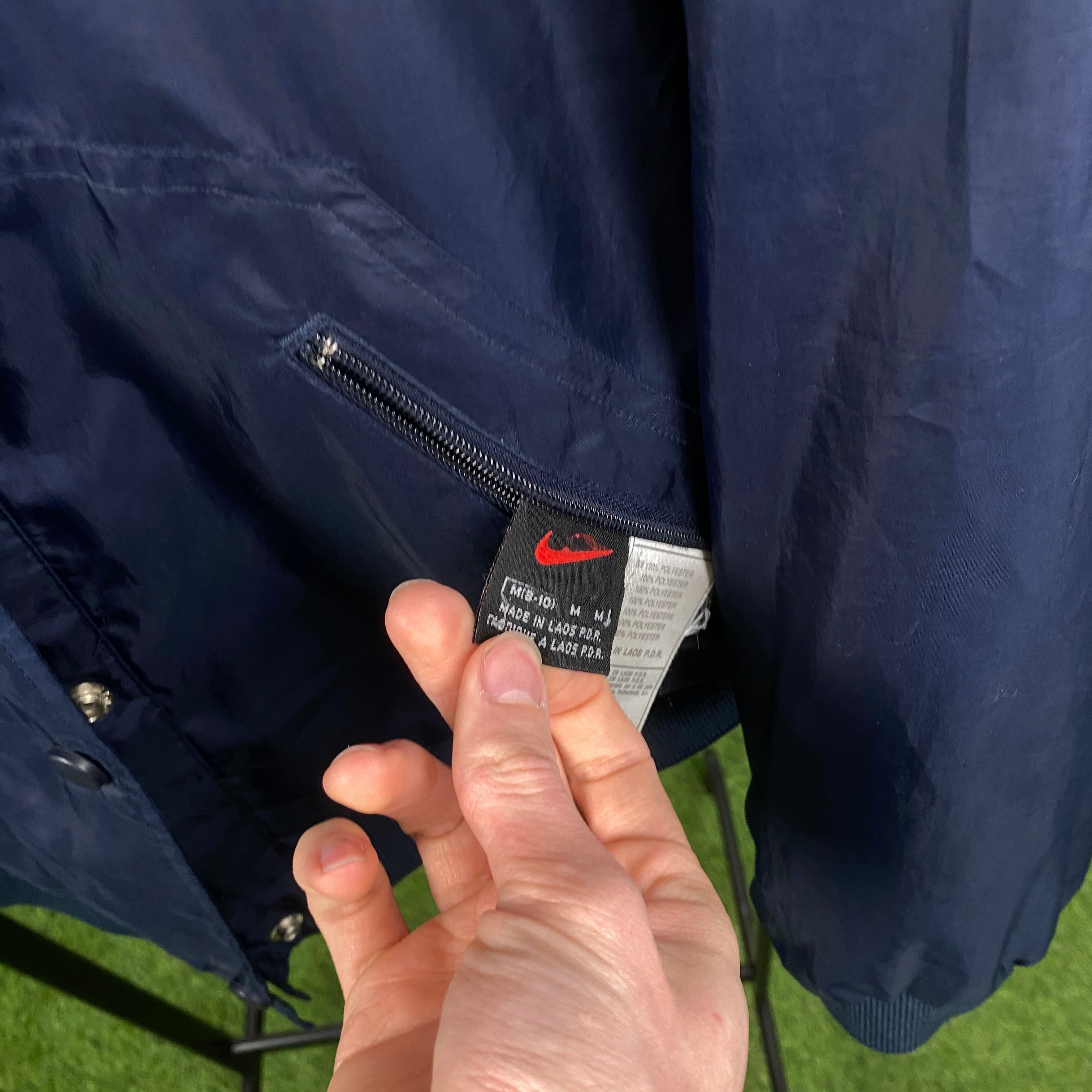 90s Reversible Fleece Coat Jacket Blue