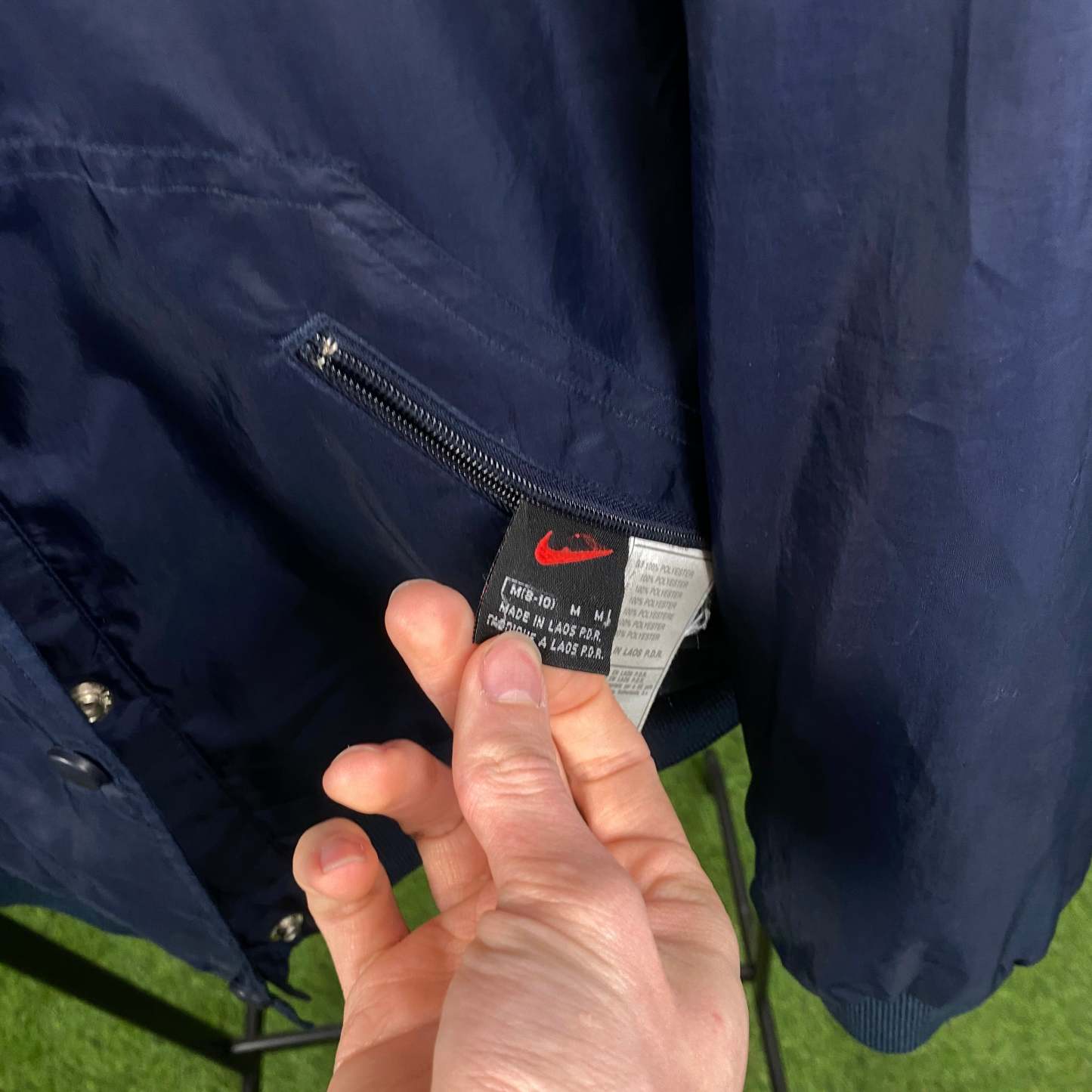 90s Reversible Fleece Coat Jacket Blue