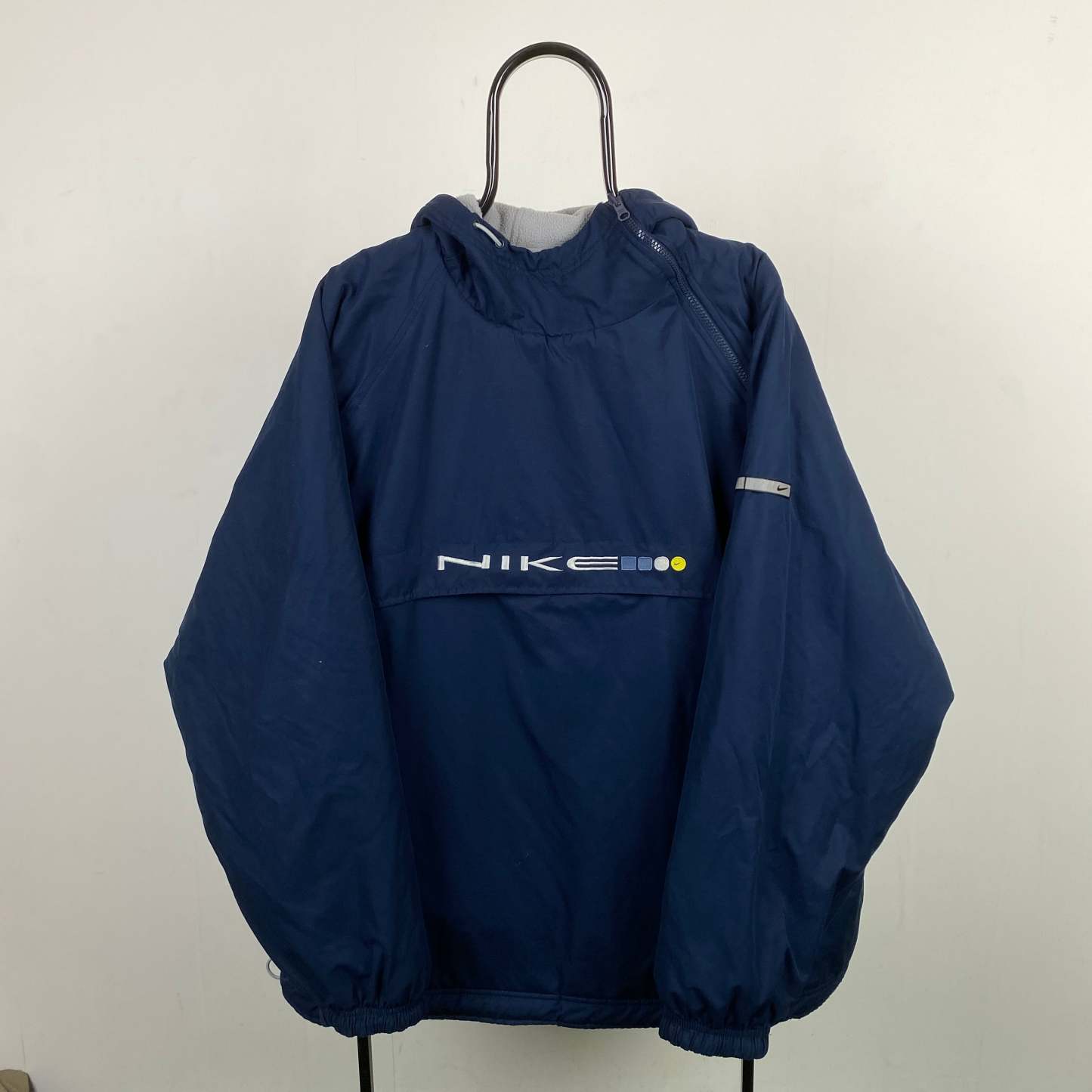 90s Nike Reversible Sidewinder Fleece Coat Jacket Blue Grey