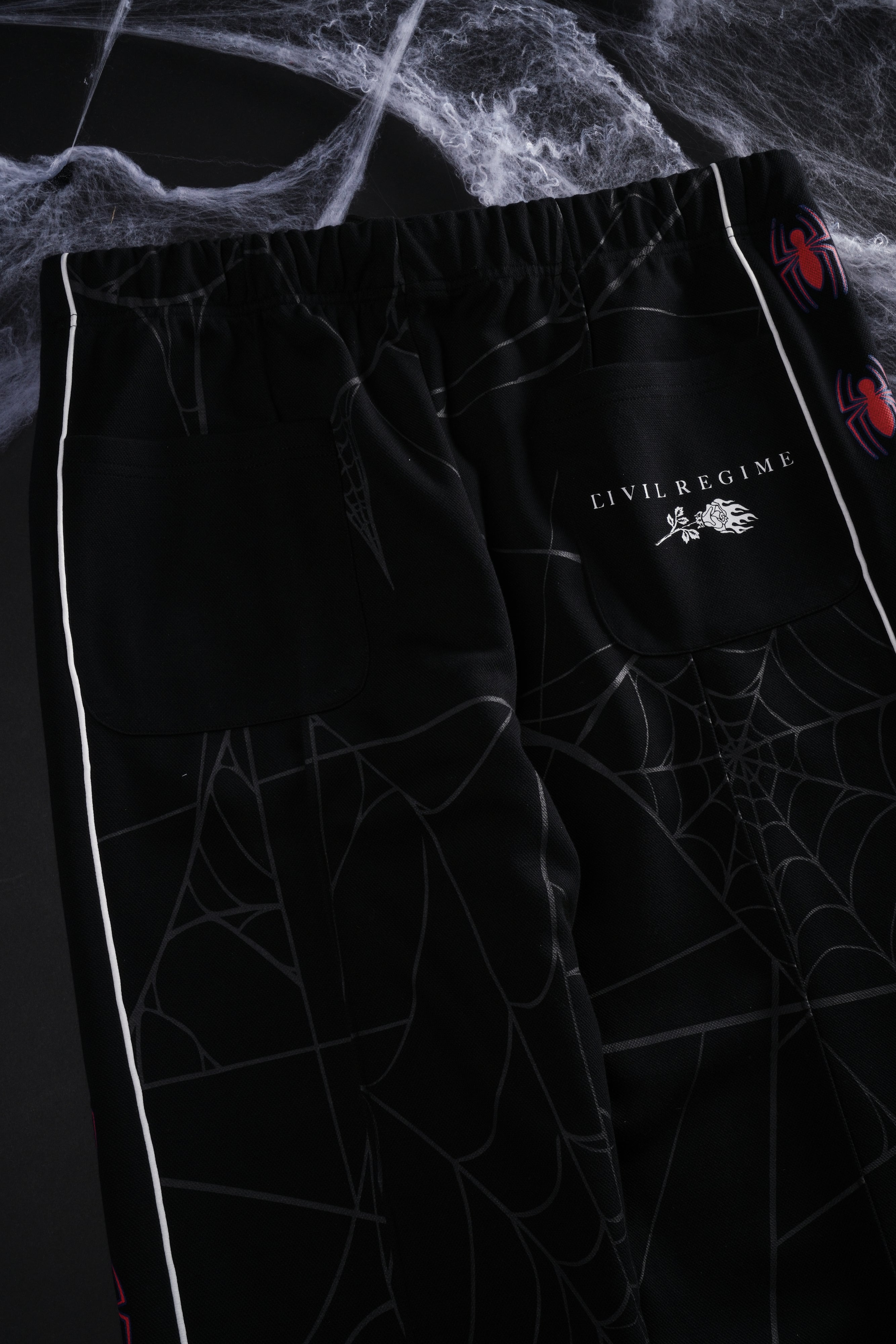 Spider Chaos Track Pants in Black