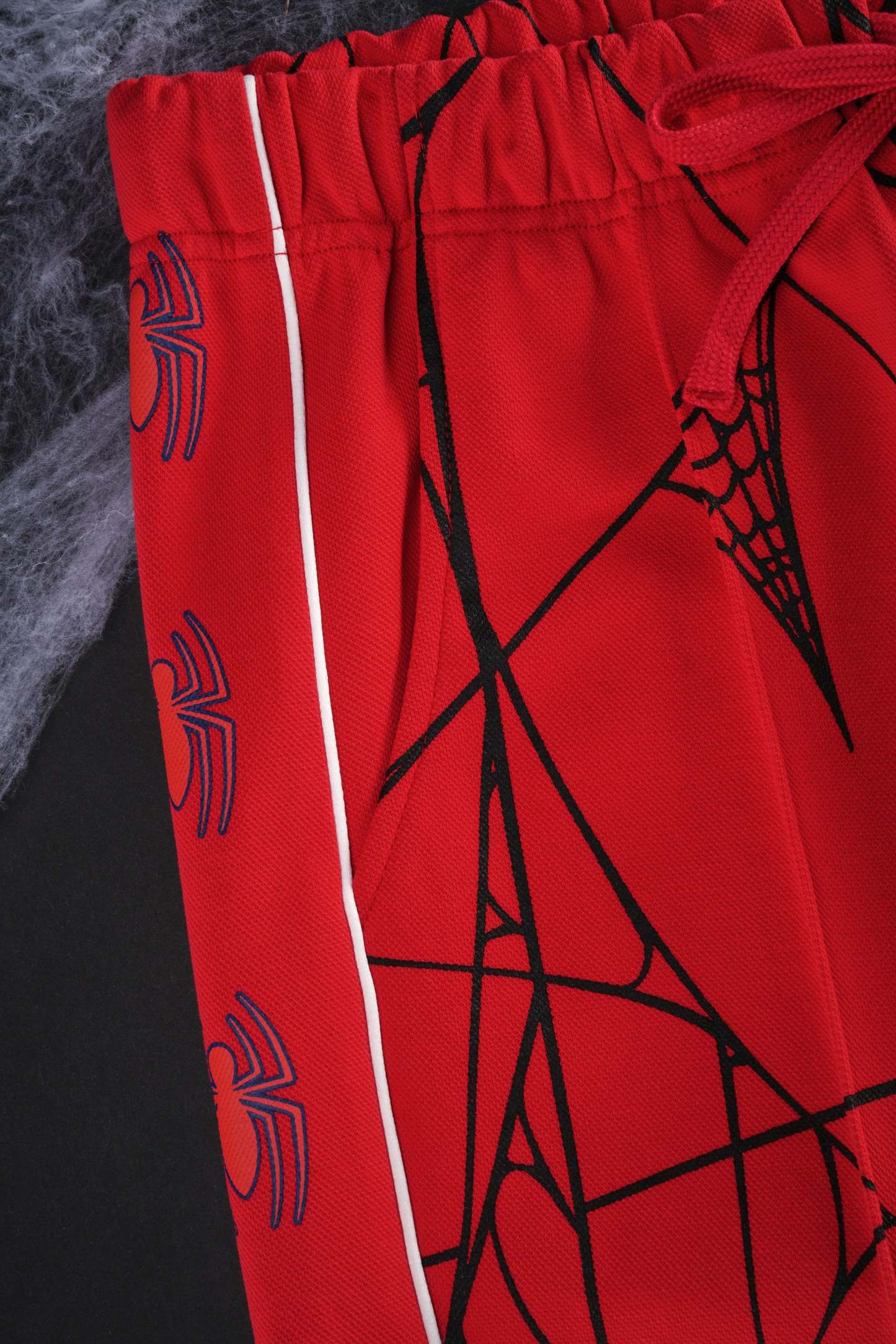 Spider Chaos Track Pants in E-Red