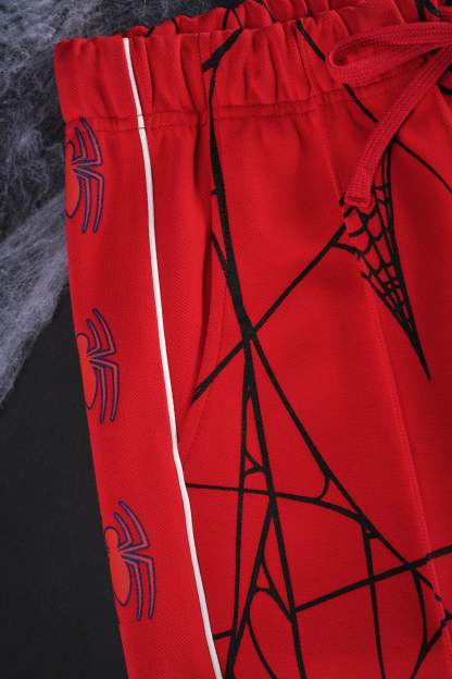 Spider Chaos Track Pants in E-Red