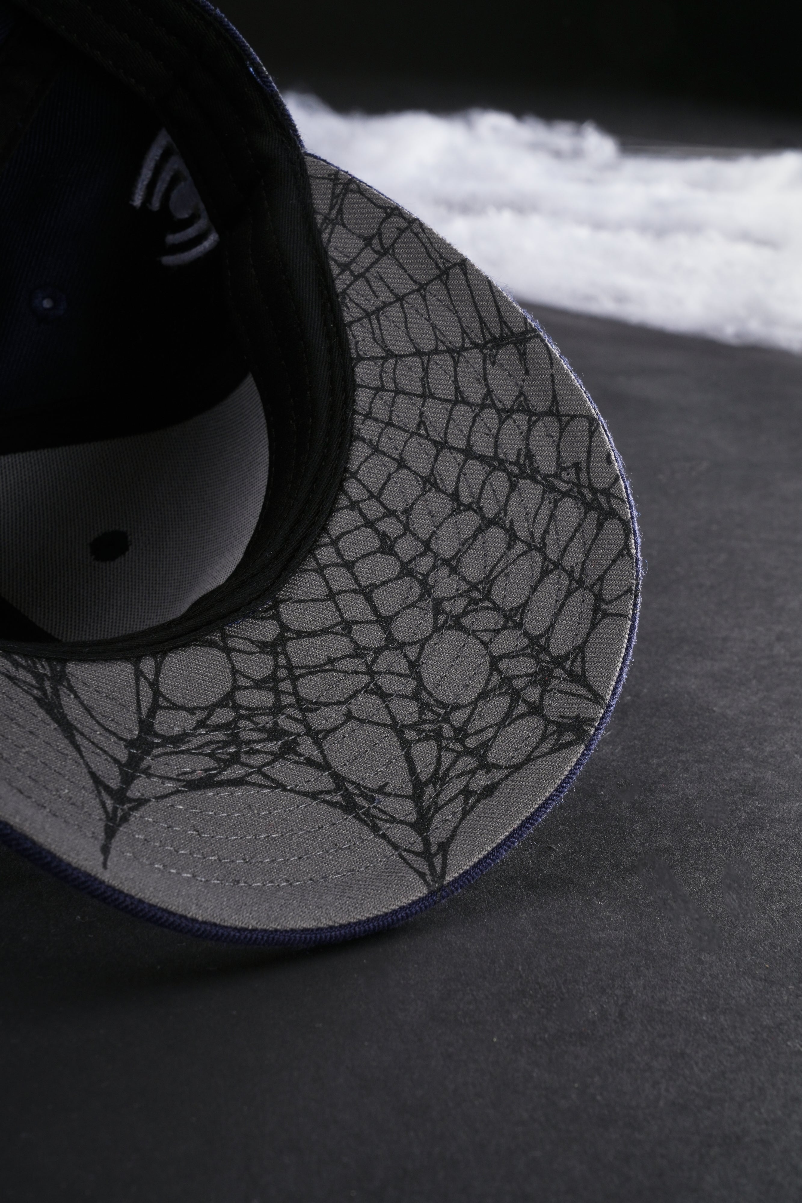 New York Webs Fitted Hat in Navy Blue