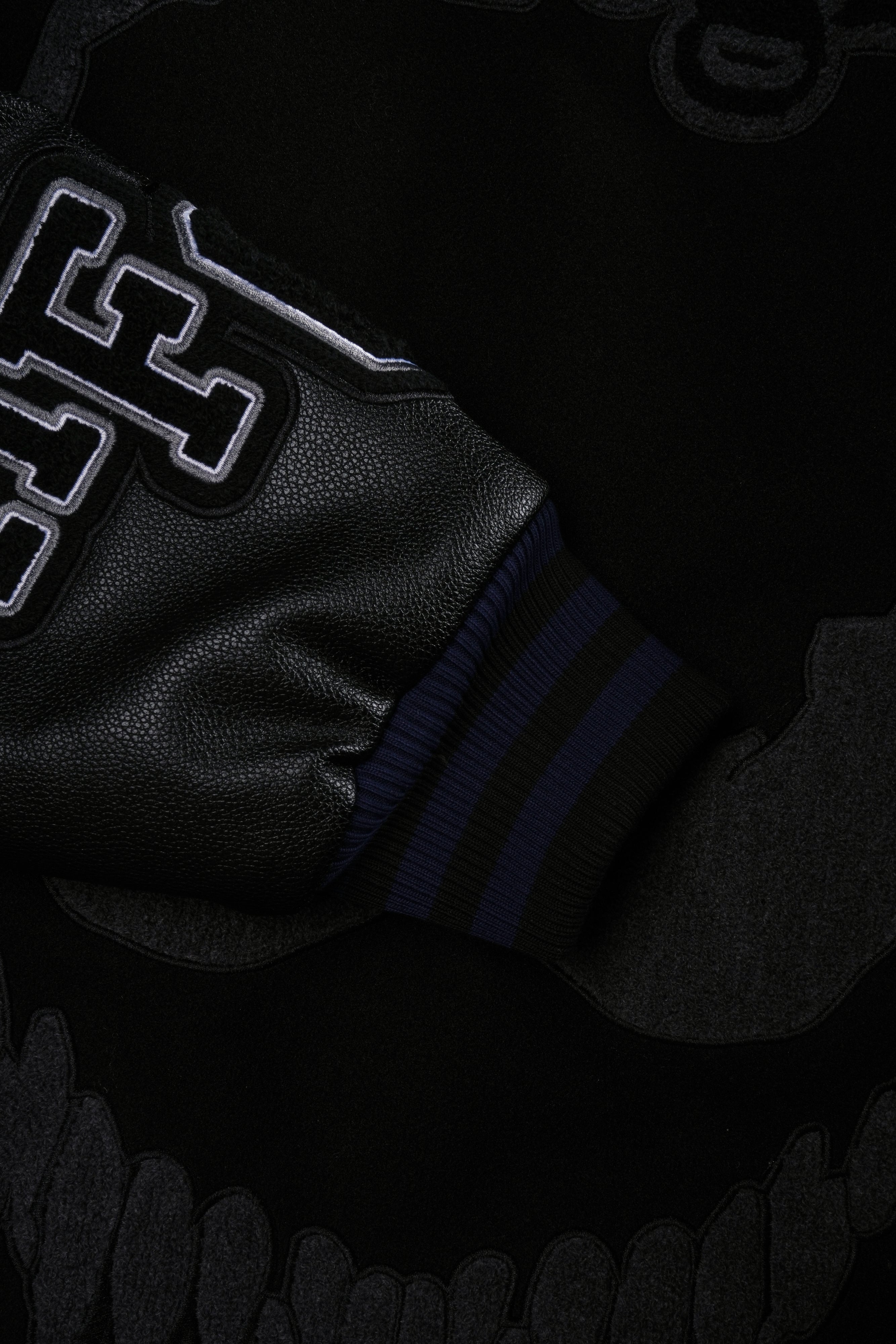 We Are Chaos Letterman Jacket in Black