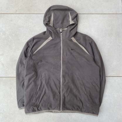 90s Reversible Fleece Coat Jacket Brown