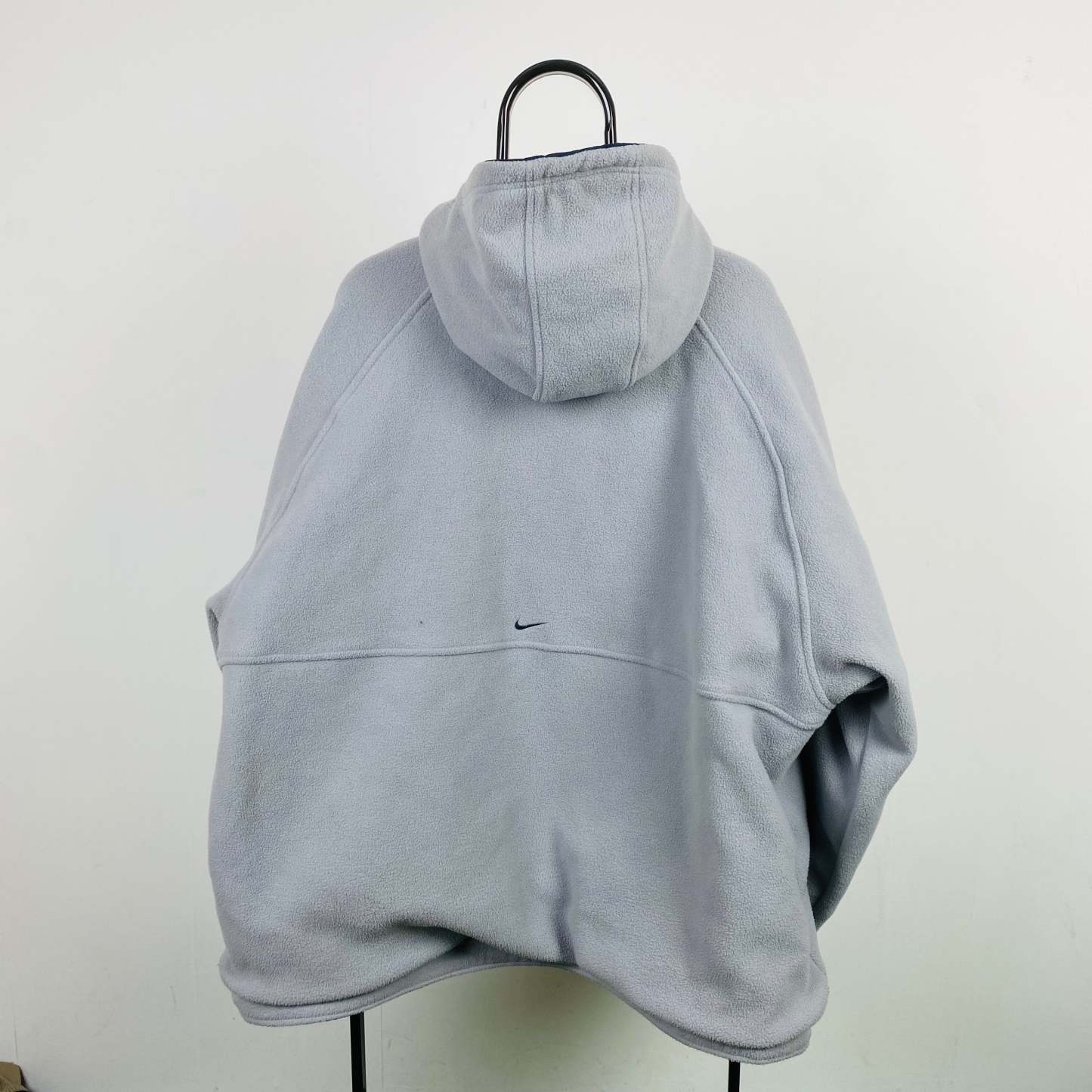 90s Nike Reversible Sidewinder Fleece Coat Jacket Blue Grey 