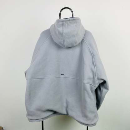 90s Nike Reversible Sidewinder Fleece Coat Jacket Blue Grey 