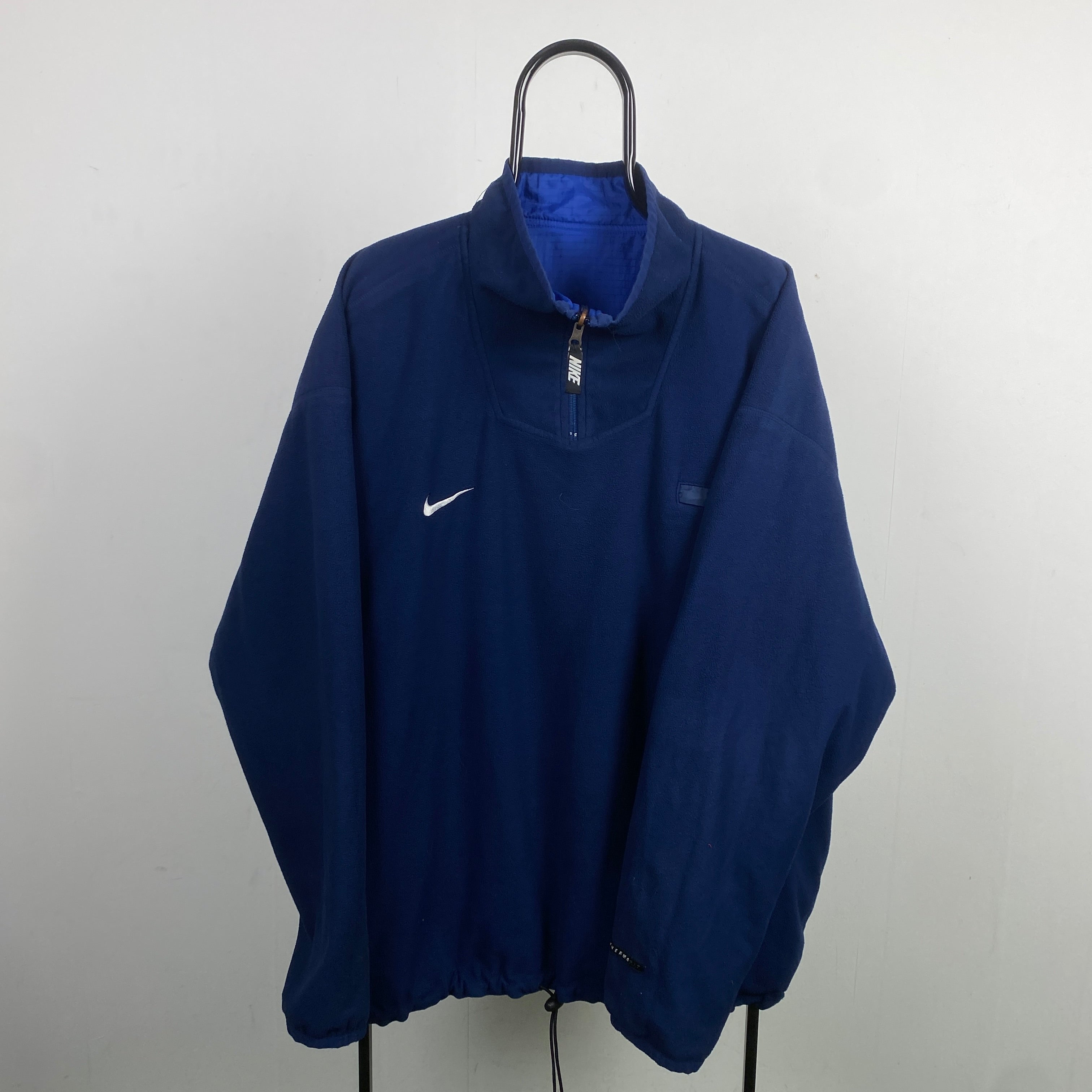 00s Reversible Fleece Coat Jacket Blue