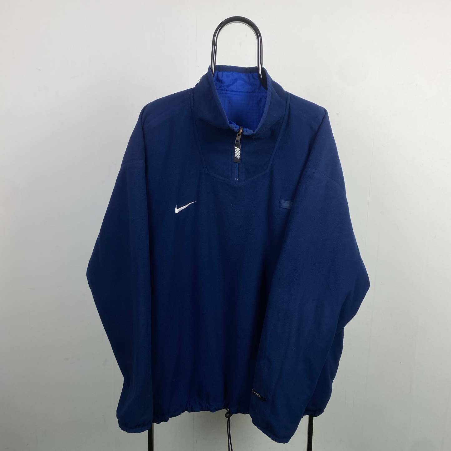 00s Reversible Fleece Coat Jacket Blue