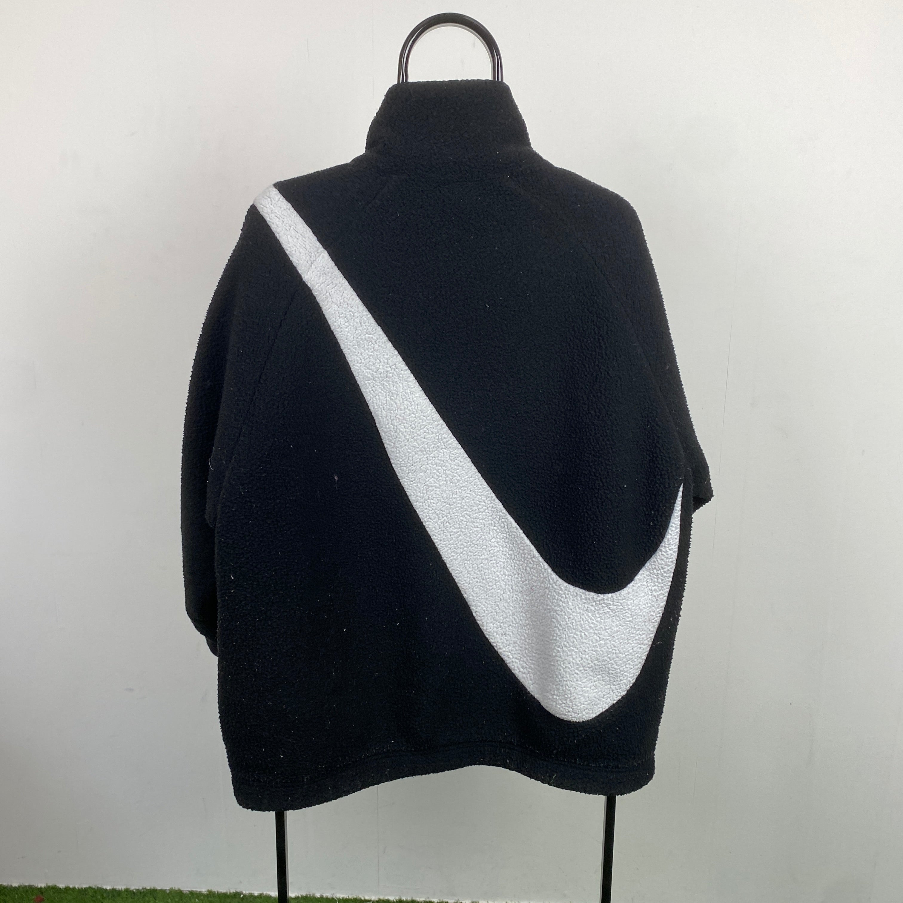00s Reversible Fleece Coat Jacket Black
