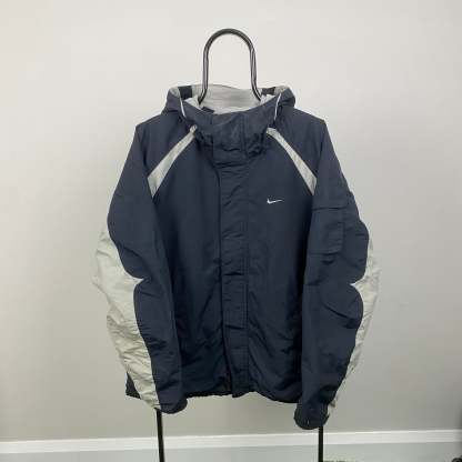 00s Reversible Fleece Coat Jacket Blue