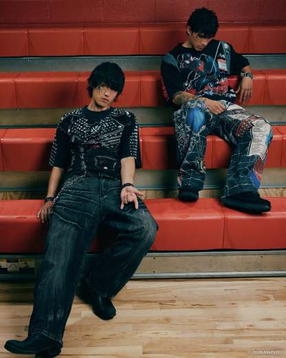 Krust Through Raw Baggy Pants in All Over Print