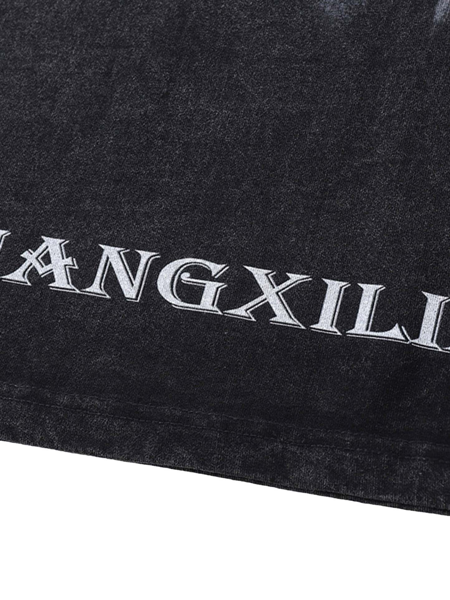 Ogulclon Retro Washed Distressed Doberman Pinscher T-shirt-2202