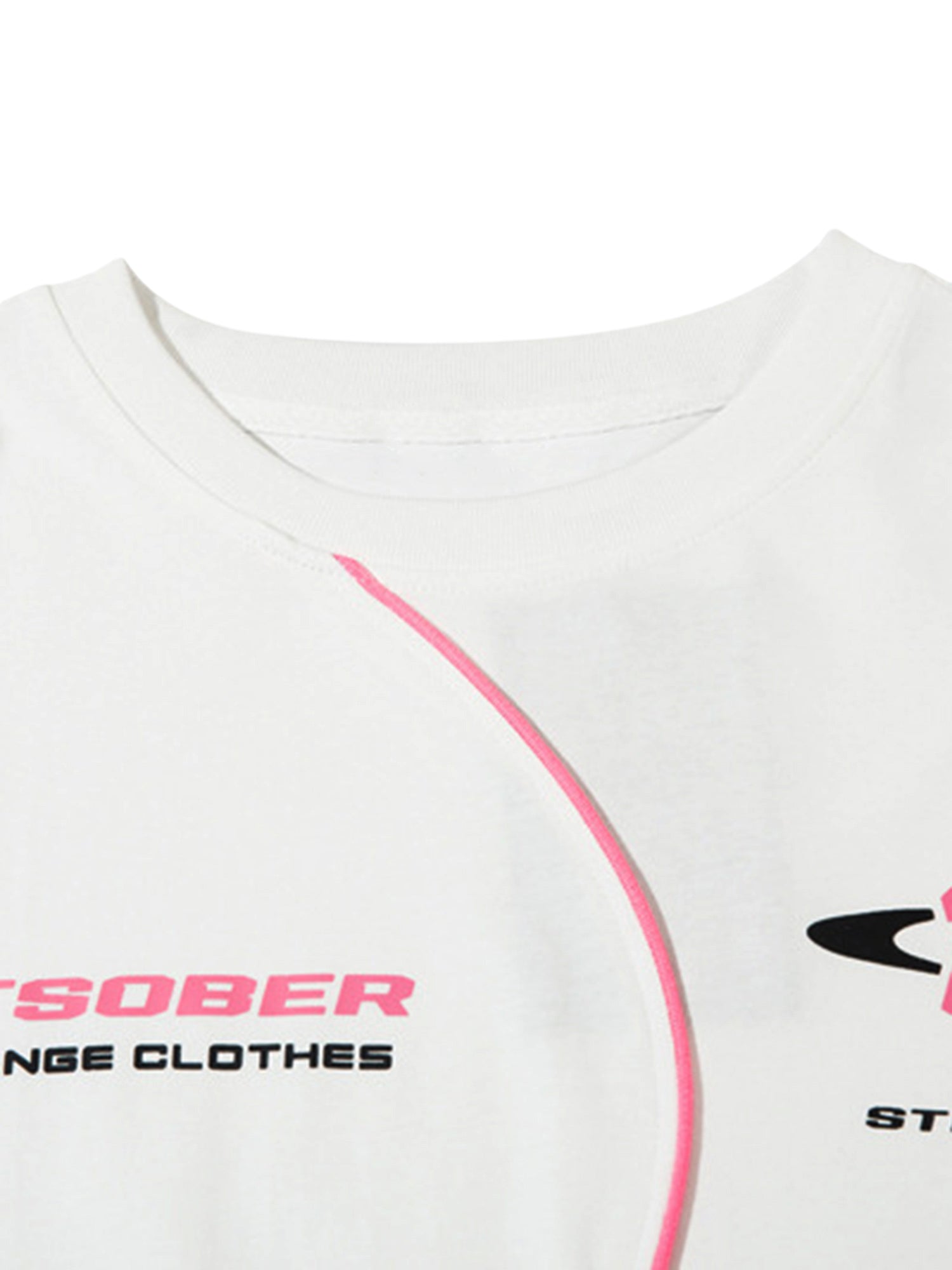 Ogulclon High Street Motorcycle Print Asymmetric T-shirt