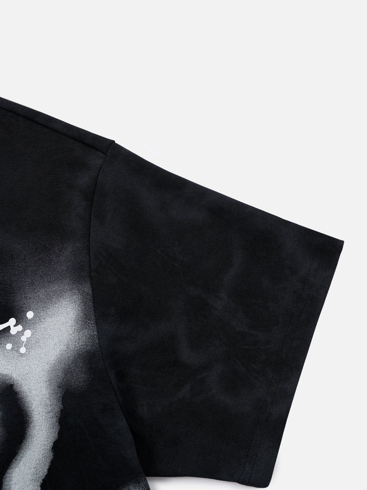  Eden Abstract Print Washed Tee