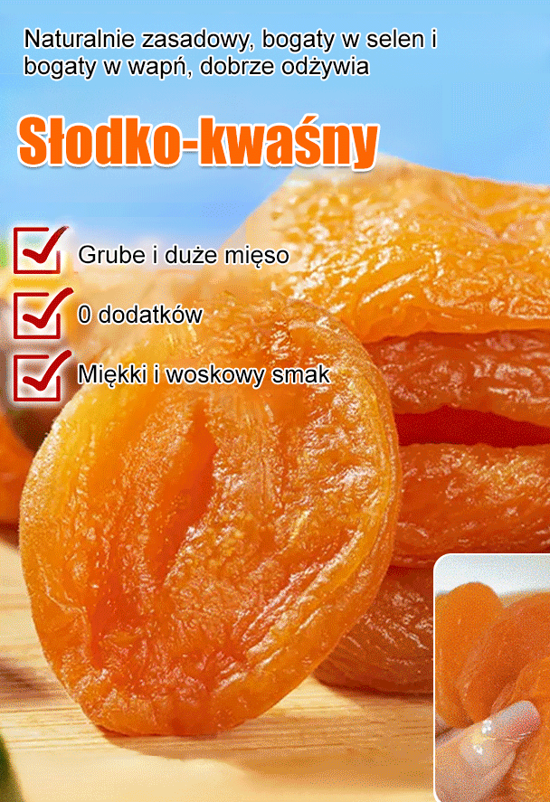 【Słodkie i miękkie】Suszone morele bez pestek, bez dodatków