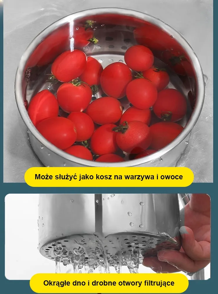 Kosz ociekowy ze stali nierdzewnej 304