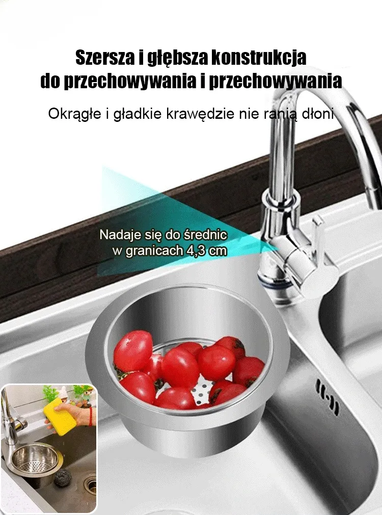Kosz ociekowy ze stali nierdzewnej 304