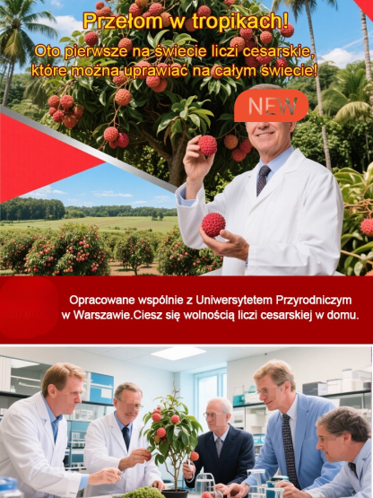 Wyselekcjonowane sadzonki liczi! Owoc większy niż jajo, gruby miąższ! 99% wskaźnik przeżywalności!