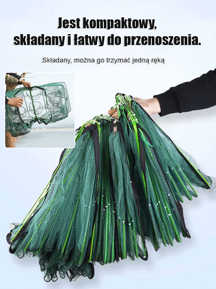 [Najniższa cena w historii] Automatycznie składa i pogrubia klatkę wędkarską