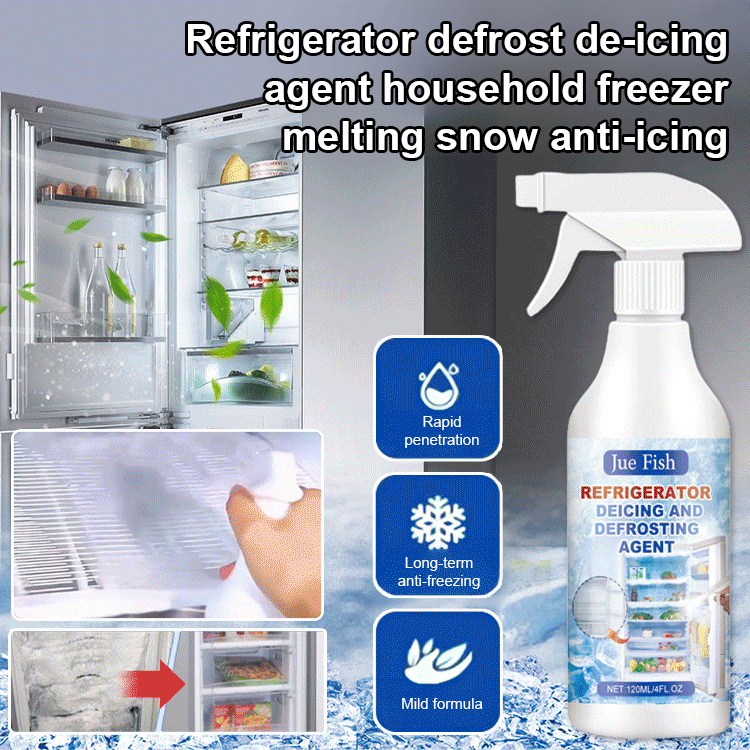 【3-Minute Rapid Defroster】 Refrigerator Deicing & Frost Removal Spray — No Power-Off Required!